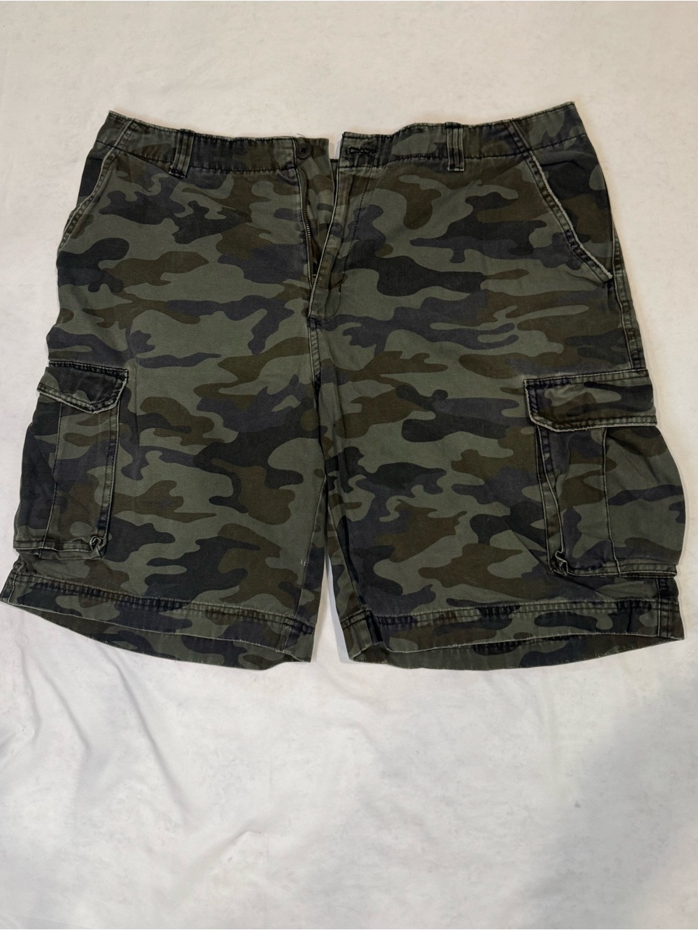 Route 66 Men’s Camo Cargo Shorts Size 40 Green Military Y2K Utility 100% Cotton